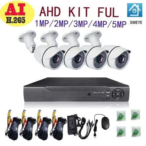 Système De Vidéosurveillance Avec Caméra Haute Résolution Hd, 4 Canaux AHD DVR, Kit 2 Ou 4 Pièces, HD, CCTV P2P Pour L'intérieur Et L'extérieur