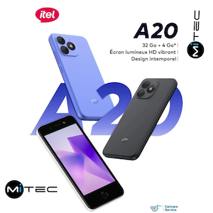 Itel A20 – Smartphone Grand Écran 32 Go ROM / 4 Go RAM – Performance et Prix Abordable