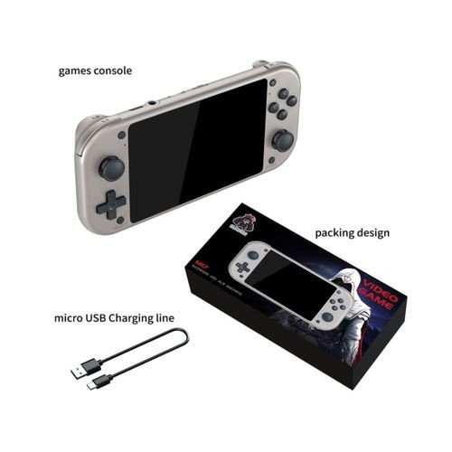 Console portable M17 – Écran HD 4,3" – Système EmuELEC Core – 64 Go – 10 000 jeux inclus – Version la plus récente
